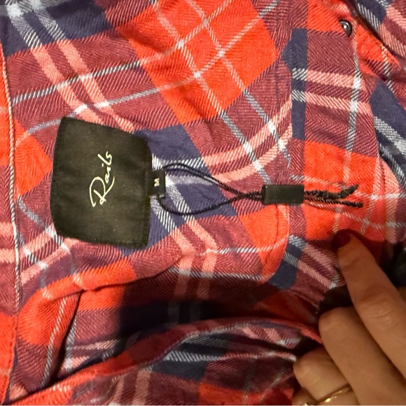 Rails Hunter Coral Indigo Flanel Button Down Size: Medium - Picture 5 of 7